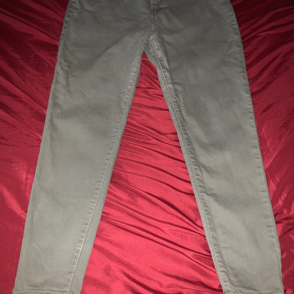 Blue and Green Skinny Pants